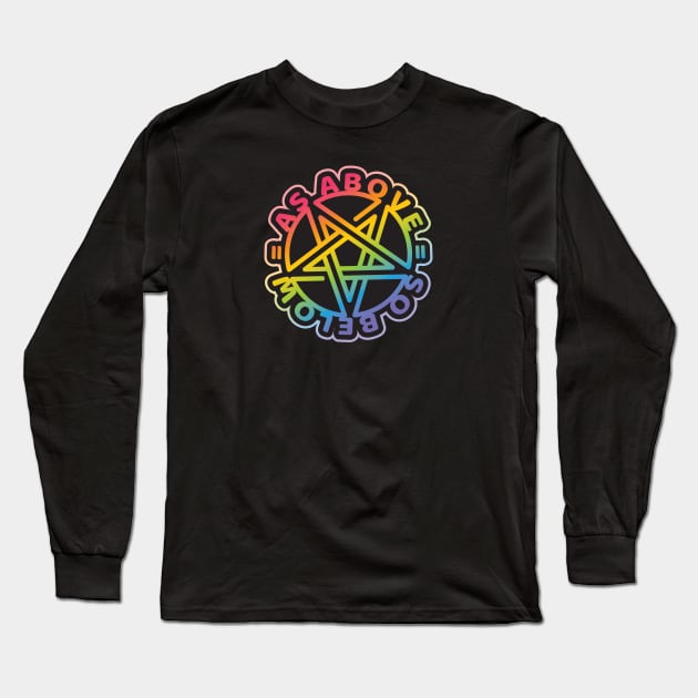 Equality Above & Below - PRIDE - dark Long Sleeve T-Shirt by MortalMerch